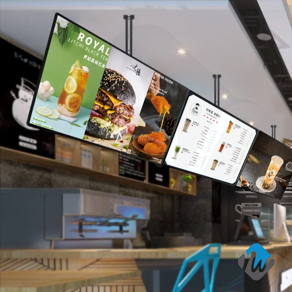 Restoran ve kafe için dijital menü ekranı yazılımı